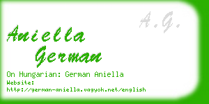 aniella german business card